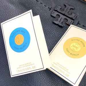 Tory Burch parfume sample, Electric Sky and Divine Moon